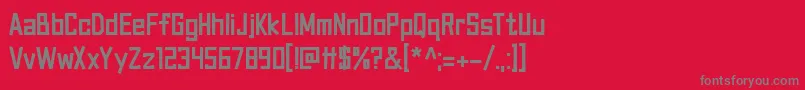 フォントCanvas Bags df – 赤い背景に灰色の文字