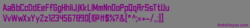 Шрифт Canvas Bags df – фиолетовые шрифты на сером фоне