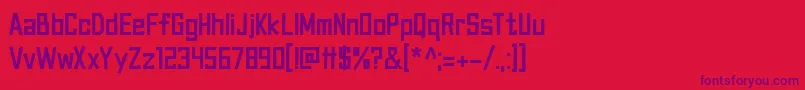 Шрифт Canvas Bags df – фиолетовые шрифты на красном фоне
