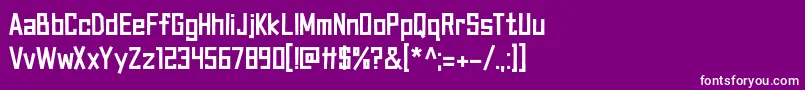 フォントCanvas Bags df – 紫の背景に白い文字