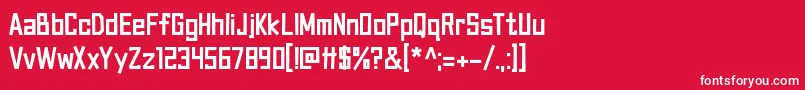 フォントCanvas Bags df – 赤い背景に白い文字