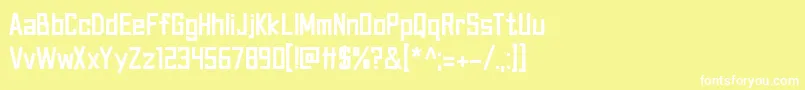 フォントCanvas Bags df – 黄色い背景に白い文字