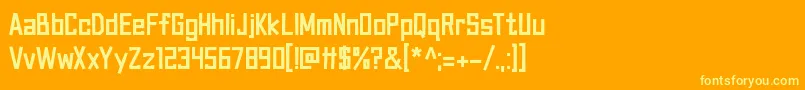 フォントCanvas Bags df – オレンジの背景に黄色の文字