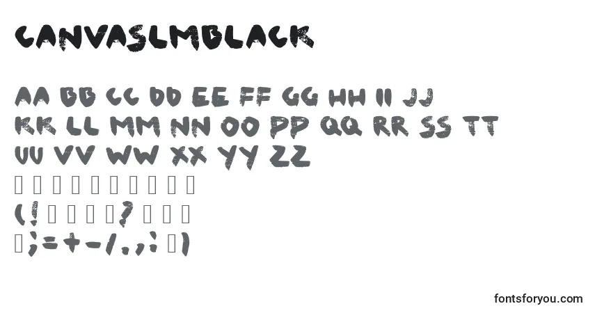 Czcionka CanvaslmBlack – alfabet, cyfry, specjalne znaki