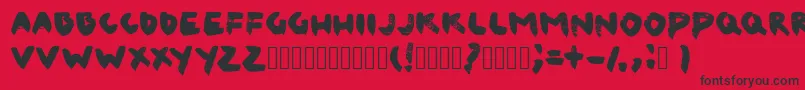 CanvaslmBlack Font – Black Fonts on Red Background