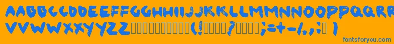 CanvaslmBlack Font – Blue Fonts on Orange Background