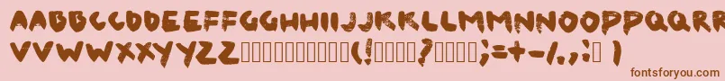 CanvaslmBlack Font – Brown Fonts on Pink Background