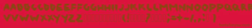 CanvaslmBlack Font – Brown Fonts on Red Background