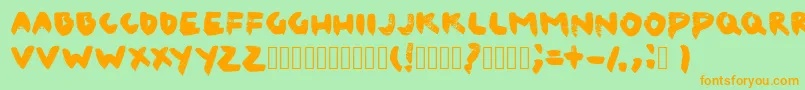 CanvaslmBlack Font – Orange Fonts on Green Background