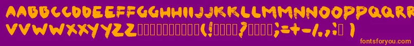 CanvaslmBlack Font – Orange Fonts on Purple Background