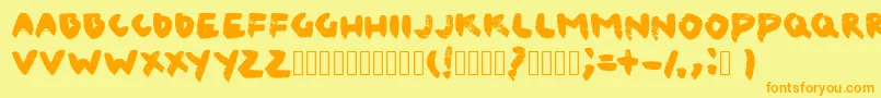 CanvaslmBlack Font – Orange Fonts on Yellow Background
