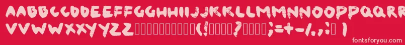 CanvaslmBlack Font – Pink Fonts on Red Background
