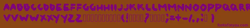 CanvaslmBlack Font – Purple Fonts on Brown Background