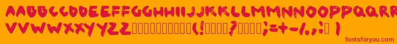 フォントCanvaslmBlack – オレンジの背景に赤い文字