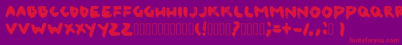 CanvaslmBlack Font – Red Fonts on Purple Background