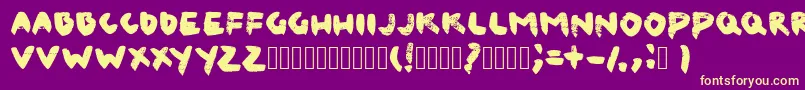 CanvaslmBlack Font – Yellow Fonts on Purple Background