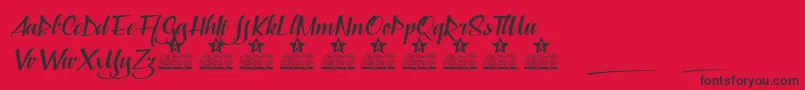 Capable of Loving Personal Use Font – Black Fonts on Red Background