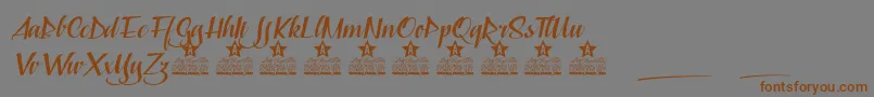 Capable of Loving Personal Use Font – Brown Fonts on Gray Background