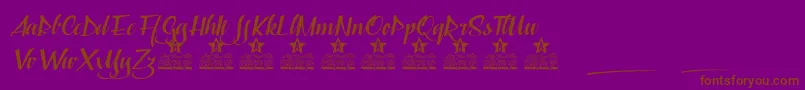 Capable of Loving Personal Use Font – Brown Fonts on Purple Background