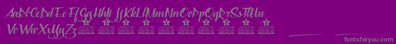 Capable of Loving Personal Use Font – Gray Fonts on Purple Background