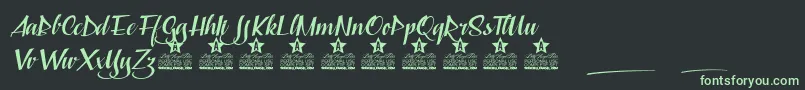 Capable of Loving Personal Use Font – Green Fonts on Black Background