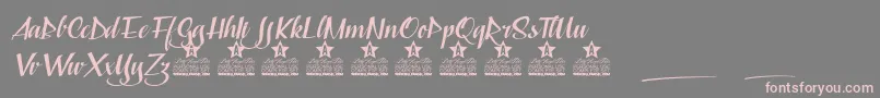 Capable of Loving Personal Use Font – Pink Fonts on Gray Background