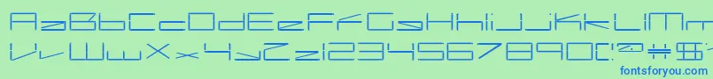 capacitor Font – Blue Fonts on Green Background