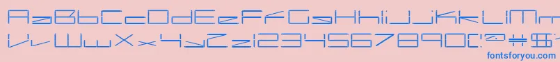 capacitor Font – Blue Fonts on Pink Background