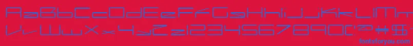 capacitor Font – Blue Fonts on Red Background