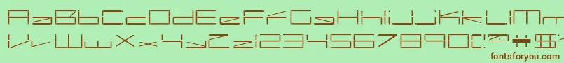 capacitor Font – Brown Fonts on Green Background