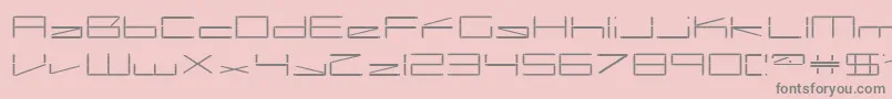 capacitor Font – Gray Fonts on Pink Background