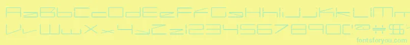 capacitor Font – Green Fonts on Yellow Background