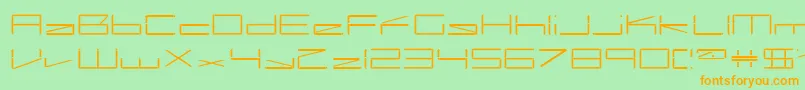 capacitor Font – Orange Fonts on Green Background