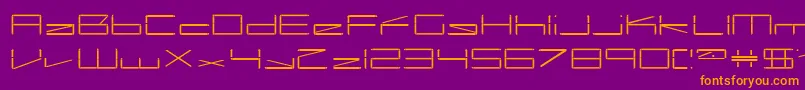 capacitor Font – Orange Fonts on Purple Background