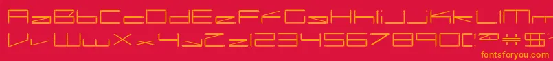 capacitor Font – Orange Fonts on Red Background