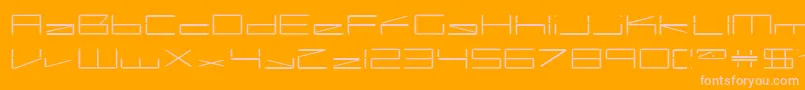 Police capacitor – polices roses sur fond orange
