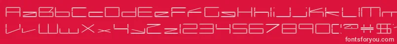 Czcionka capacitor – różowe czcionki na czerwonym tle