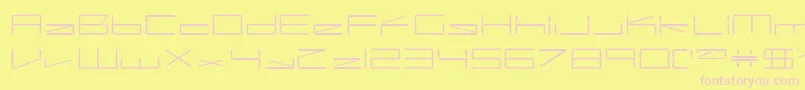 Шрифт capacitor – розовые шрифты на жёлтом фоне