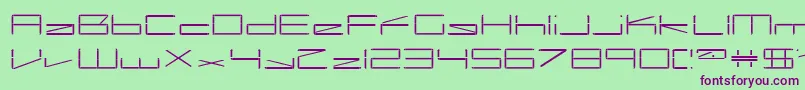 capacitor Font – Purple Fonts on Green Background