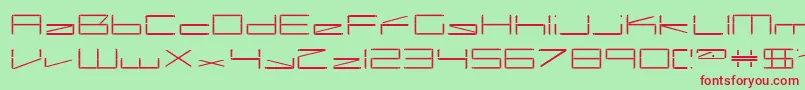 capacitor Font – Red Fonts on Green Background