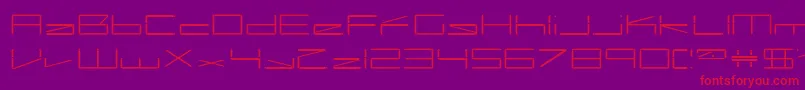 Police capacitor – polices rouges sur fond violet