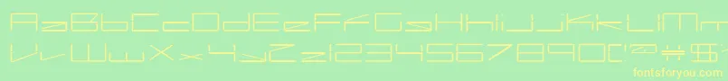 capacitor Font – Yellow Fonts on Green Background