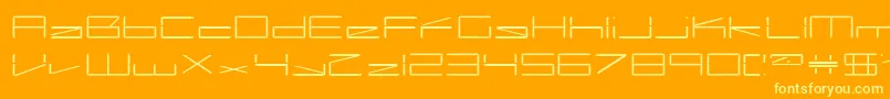 capacitor Font – Yellow Fonts on Orange Background