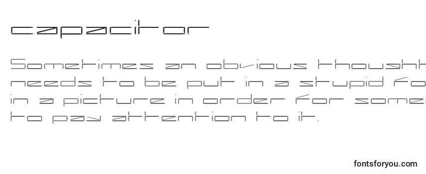 Capacitor (122728) フォントのレビュー