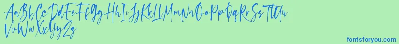 capappa Font – Blue Fonts on Green Background