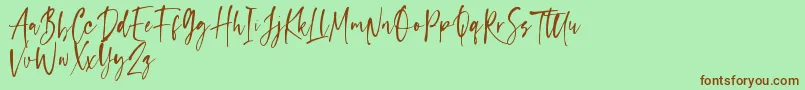 capappa Font – Brown Fonts on Green Background