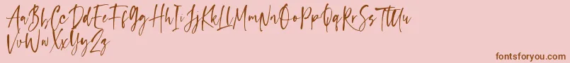 capappa Font – Brown Fonts on Pink Background