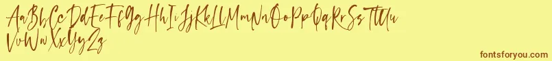 capappa Font – Brown Fonts on Yellow Background