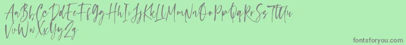 capappa Font – Gray Fonts on Green Background