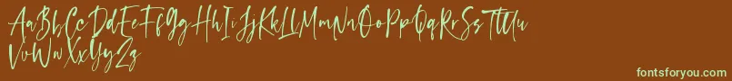 capappa Font – Green Fonts on Brown Background